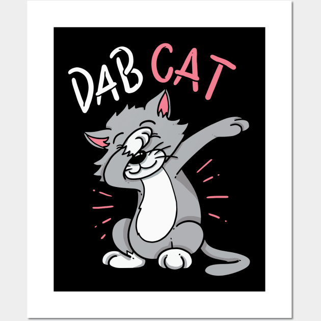 Dab Cat T-shirt / Dabbing Cat Shirt Wall Art by Nowhereman78